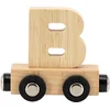 Image de Tryco Houten Naturel Lettertrein Letter B - Letterwagon voor Woorden en Naamtreinen - Stimuleert Creativiteit en Motoriek - Vanaf 3 Jaar