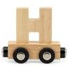 Image de Tryco Houten Naturel Lettertrein Letter H - Letterwagon voor Woorden en Naamtreinen - Stimuleert Creativiteit en Motoriek - Vanaf 3 Jaar