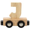 Image de Tryco Houten Naturel Lettertrein Letter J - Letterwagon voor Woorden en Naamtreinen - Stimuleert Creativiteit en Motoriek - Vanaf 3 Jaar