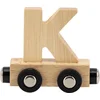 Image de Tryco Houten Naturel Lettertrein Letter K - Letterwagon voor Woorden en Naamtreinen - Stimuleert Creativiteit en Motoriek - Vanaf 3 Jaar