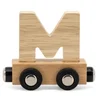 Image de Tryco Houten Naturel Lettertrein Letter M - Letterwagon voor Woorden en Naamtreinen - Stimuleert Creativiteit en Motoriek - Vanaf 3 Jaar