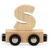 Image de Tryco Houten Naturel Lettertrein Letter S - Letterwagon voor Woorden en Naamtreinen - Stimuleert Creativiteit en Motoriek - Vanaf 3 Jaar