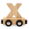 Image de Tryco Houten Naturel Lettertrein Letter X - Letterwagon voor Woorden en Naamtreinen - Stimuleert Creativiteit en Motoriek - Vanaf 3 Jaar
