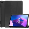 Image de Lenovo Tab M10 (Gen 3) Bookcase hoesje - Just in Case - Effen Zwart - Kunstleer