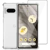 Image de Geschikt voor Google Pixel 7 Hoesje + Screenprotector   Gehard Glas Cover +Shock Proof Case   Transparant
