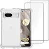 Image de Hoesje geschikt voor Google Pixel 7 + 2x Screenprotector   Tempered Glass - Extreme Shock Case Transparant