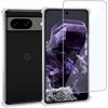 Image de Hoesje geschikt voor Google Pixel 8 + Screenprotector   Gehard Glas Cover + Shock Proof Case   Transparant