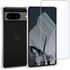 Image de Geschikt voor Google Pixel 8 Pro Hoesje + Screenprotector   Gehard Glas Cover + Shock Proof Case   Transparant
