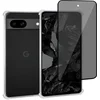 Image de Geschikt voor Google Pixel 8a - Hoesje + Privacy Screenprotector   Privé - Gehard Glas Cover