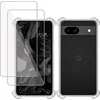 Image de Hoesje + 2x Screenprotector geschikt voor Google Pixel 8a   Tempered Glass - Extreme Shock Case Transparant