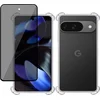 Image de Hoesje + Privé Screenprotector geschikt voor Google Pixel 9 / 9 Pro   Privacy Tempered Glass - Case Transparant