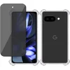 Image de TechNow Hoesje + Privé Screenprotector geschikt voor Google Pixel 9a   Privacy Tempered Glass - Case Transparant