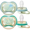 Image de Avent Ultra Air Nighttime 2 Orthodontische Fopspenen 0-6 Maanden (Kleur : Blauw)
