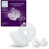 Image de Philips Avent Grote Borstbeschermers & Inzetstukken   Comfortabele Pasvorm voor Grotere Tepels (28mm & 26mm) | SkinSense Siliconen voor Zachte Aansluiting - SCF552/11