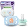 Image de Philips Avent Ultra Start   BPA-vrije siliconen fopspeen (0-6 mnd)   Symmetrisch ontwerp   2 stuks - SCF075/14