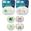 Image de Philips Avent Ultra Air Day & Night   Fopspeenset met dag- en nachtversie   4 stuks   0-6 mnd - SCF087/22