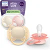 Image de Philips Avent Ultra Soft   Superzachte siliconen fopspeen (0-6 mnd)   Voor gevoelige huid   2 stuks - SCF091/38