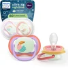 Image de Philips Avent Ultra Air Night   Glow-in-the-dark fopspeen  (18 mnd+) Extra luchtopeningen   2 stuks - SCF376/33