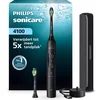 Image de Philips Sonicare 4100 Series   Elektrische Tandenborstel   Zwart   Wittere tanden   Met 2 opzetborstels & reisetui   HX4044/52