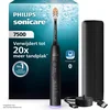 Image de Philips Sonicare 7500 Series Elektrische Tandenborstel - Poetsdruksensor, 12 Poetsinstellingen, Gezonder Tandvlees, Sonicare App & Oplaadreisetui - Zwart - HX7421/13