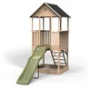 Image de EXIT Panorama 500 Houten Speelhuis - met Glijbaan & Zandbak - Speelhuisje voor Buiten - FSC Hout - Kinderen