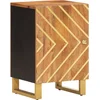Image de vidaXL - Badkamerkast - 38x33,5x58 - cm - massief - mangohout - bruin - en - zwart