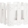 Image de vidaXL - Plantenbak - met - hekontwerp - 30x30x30 - cm - massief - grenenhout - wit