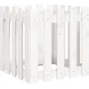 Image de vidaXL - Plantenbak - met - hekontwerp - 50x50x50 - cm - massief - grenenhout - wit