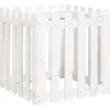 Image de vidaXL - Plantenbak - met - hekontwerp - 60x60x60 - cm - massief - grenenhout - wit