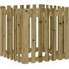 Image de vidaXL - Plantenbak - met - hekontwerp - 70x70x70 - cm - geïmpregneerd - grenenhout