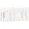 Image de vidaXL - Plantenbak - met - hekontwerp - 60x30x30 - cm - massief - grenenhout - wit