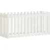Image de vidaXL - Plantenbak - verhoogd - hekontwerp - 150x50x70 - cm - grenenhout - wit