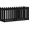 Image de vidaXL - Plantenbak - verhoogd - hekontwerp - 150x50x70 - cm - grenenhout - zwart