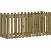Image de vidaXL - Plantenbak - verhoogd - hekontwerp - 150x50x70 - cm - geïmpregneerd - hout