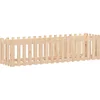 Image de vidaXL - Plantenbak - verhoogd - met - hekontwerp - 200x50x50 - cm - grenenhout