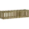 Image de vidaXL - Plantenbak - verhoogd - hekontwerp - 200x50x50 - cm - geïmpregneerd - hout