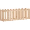 Image de vidaXL - Plantenbak - verhoogd - met - hekontwerp - 200x50x70 - cm - grenenhout