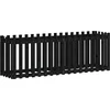 Image de vidaXL - Plantenbak - verhoogd - hekontwerp - 200x50x70 - cm - grenenhout - zwart