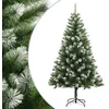 Image de vidaXL - Kunstkerstboom - met - scharnieren - en - sneeuw - 240 - cm