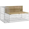 Image de vidaXL - Tuinbank - schanskorfontwerp - 122x71x65,5 - cm - geïmpregneerd - hout