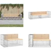 Image de vidaXL - Tuinbank - schanskorfontwerp - 244x71x65,5 - cm - massief - grenenhout