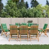 Image de vidaXL - Verstelbare - klapstoelen - met - kussens, - 4 - stuks, - massief - teakhout