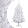Image de vidaXL - Kunstkerstboom - met - scharnieren - en - standaard - 150 - cm - wit