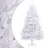 Image de vidaXL - Kunstkerstboom - met - scharnieren - en - standaard - 180 - cm - wit