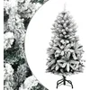 Image de vidaXL - Kunstkerstboom - met - scharnieren - en - sneeuw - 150 - cm