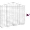 Image de vidaXL - Schanskorven - 2 - st - gewelfd - 200x30x160/180 - cm - ijzer
