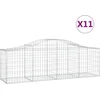 Image de vidaXL - Schanskorven - 11 - st - gewelfd - 200x50x60/80 - cm - gegalvaniseerd - ijzer