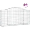 Image de vidaXL - Schanskorven - 5 - st - gewelfd - 200x50x100/120 - cm - ijzer