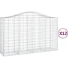 Image de vidaXL - Schanskorven - 12 - st - gewelfd - 200x50x120/140 - cm - ijzer