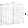 Image de vidaXL - Schanskorven - 3 - st - gewelfd - 200x50x160/180 - cm - ijzer